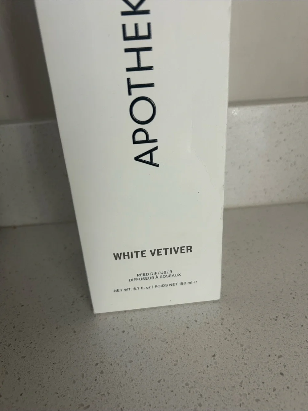 Apotheke White Vetiver Reed Diffuser NEW Open Box